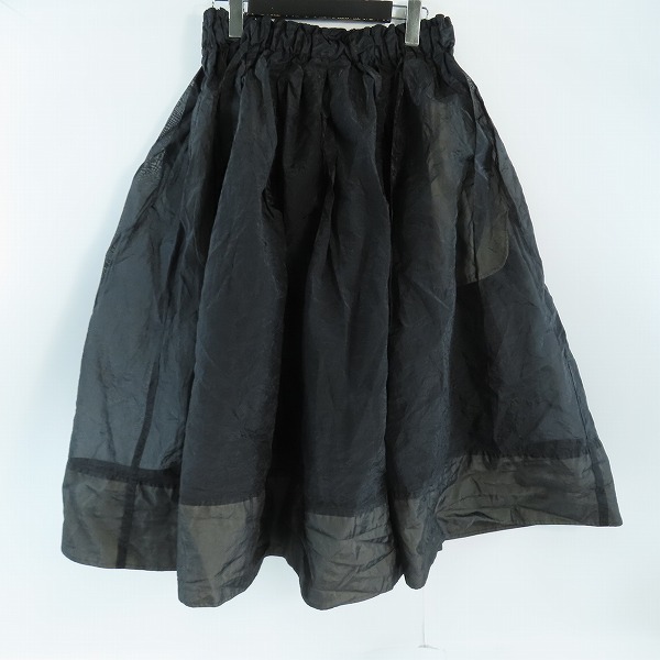 実際に弊社で買取させて頂いたBLACK COMME des GARCONS/ブラックコムデギャルソン シースルー スカート 1F-S011/Sの画像 1枚目