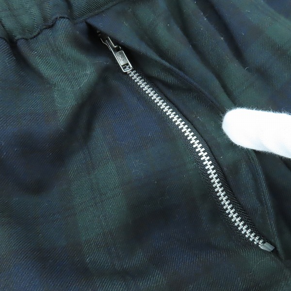実際に弊社で買取させて頂いたBLACK COMME des GARCONS/ブラックコムデギャルソン チェック サルエル パンツ 1H-P013/AD2021/Sの画像 3枚目