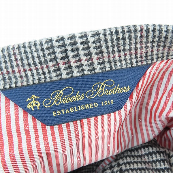 実際に弊社で買取させて頂いたBrooks brothers/ブルックスブラザーズ REGENT FIT/リージェント フィット  チェック柄 テーラードジャケット/44REGの画像 5枚目