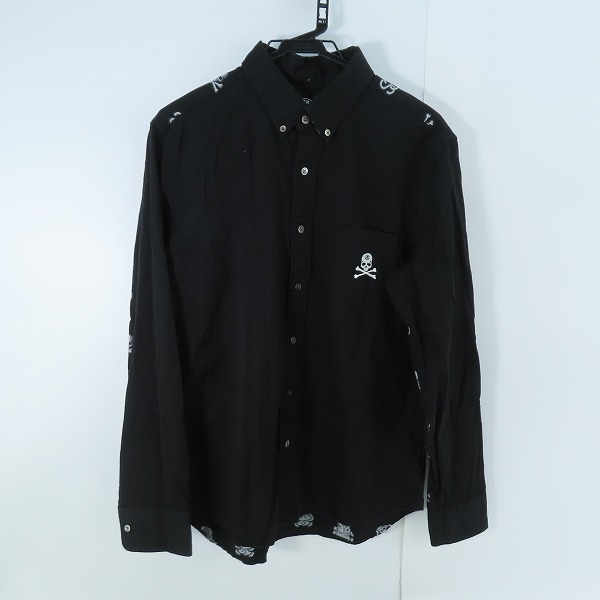 実際に弊社で買取させて頂いたmastermind JAPAN ×STUSSY/マスターマインドジャパン×ステューシー スカル刺繍 長袖シャツ M