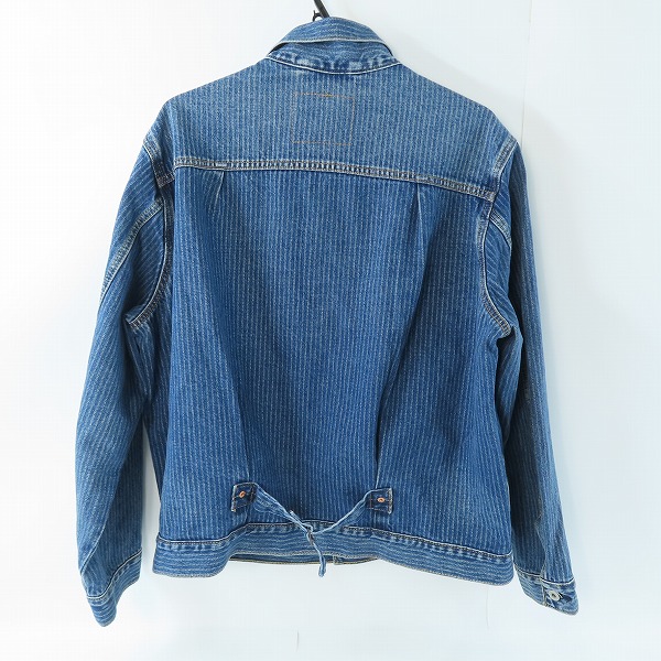 実際に弊社で買取させて頂いた【未使用】LEVIS/リーバイス ストライプ柄 デニム/ジャケット A3174-0010/XL(JPN）の画像 1枚目