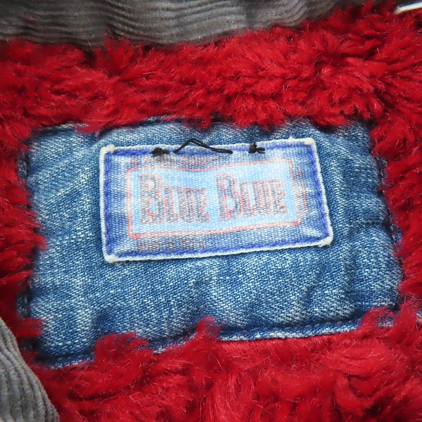 実際に弊社で買取させて頂いたBLUE BLUE/ブルーブルー 裏ボア/襟コーデュロイ デニムジャケット /2の画像 3枚目