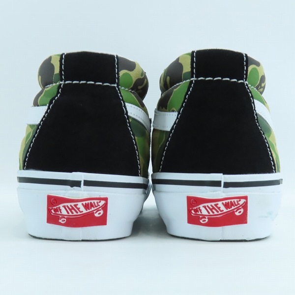 実際に弊社で買取させて頂いたA BATHING APE × Vans/アベイシングエイプ ×バンズ LX Sk8 Mid Reissue83/ VN000MZGCX3/24.5の画像 1枚目