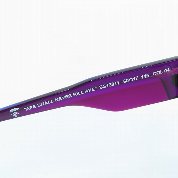 実際に弊社で買取させて頂いたA BATHING APE/アベイシングエイプ サングラス/アイウェア BS13001の画像 6枚目
