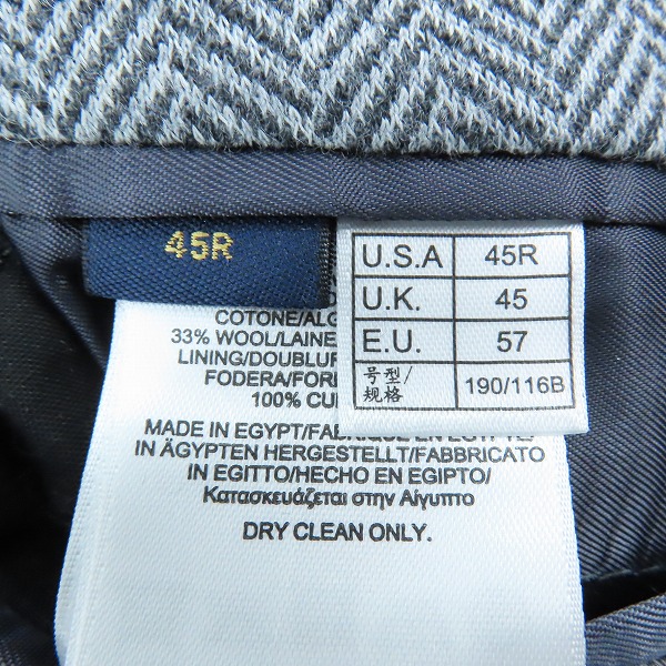 実際に弊社で買取させて頂いたBrooks brothers/ブルックスブラザーズ MILANO FIT/ミラノ フィット テーラードジャケット グレー/45Rの画像 4枚目