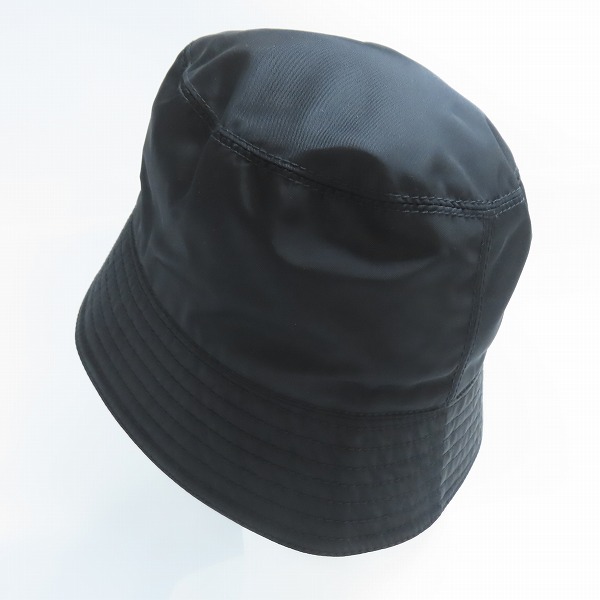 実際に弊社で買取させて頂いた【JPタグ】PRADA/プラダ ReNylon バケットハット 三角ロゴ金具プレート 2HC137 2DMI/Lの画像 2枚目