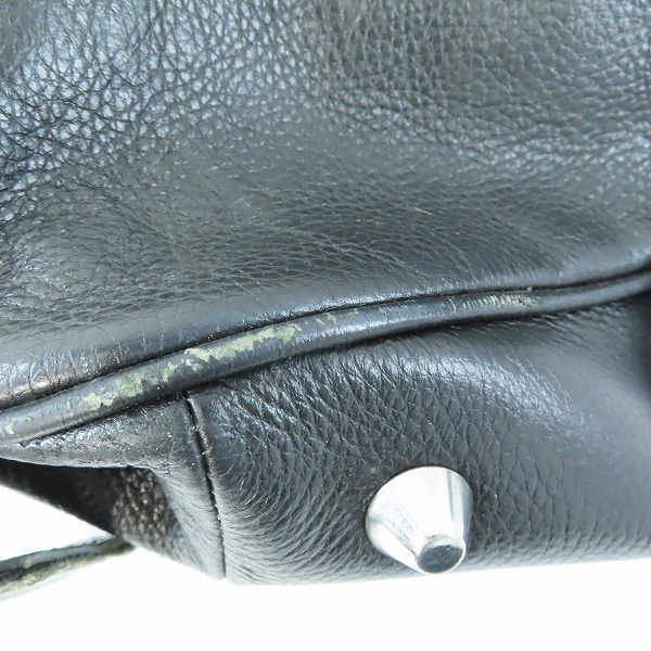 実際に弊社で買取させて頂いたRoen/ロエン レザー トートバッグ/ハンドバッグ ブラックの画像 6枚目
