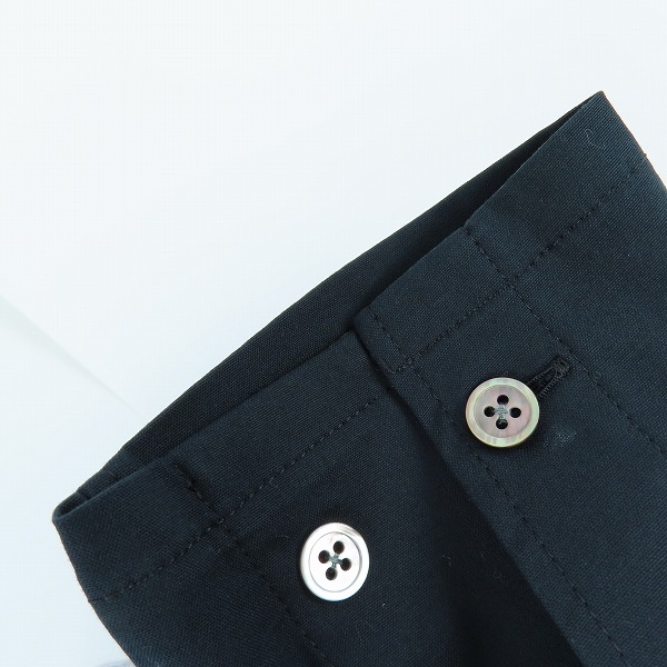 実際に弊社で買取させて頂いたmastermind JAPAN/マスターマインドジャパン レザー切替 長袖シャツ MH-SH1-02/Lの画像 4枚目