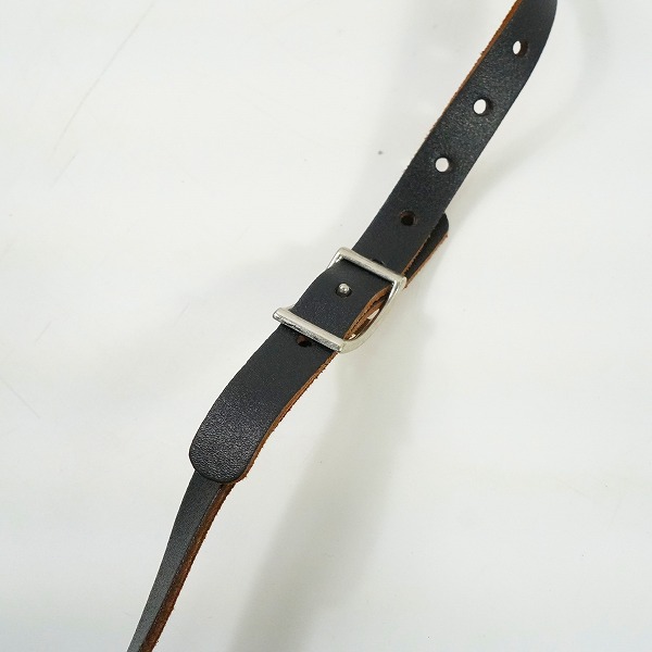 実際に弊社で買取させて頂いた【ノーブランド扱い】 MADE IN USA レザー ストラップ ギターストラップ ベースストラップ ブラックの画像 7枚目