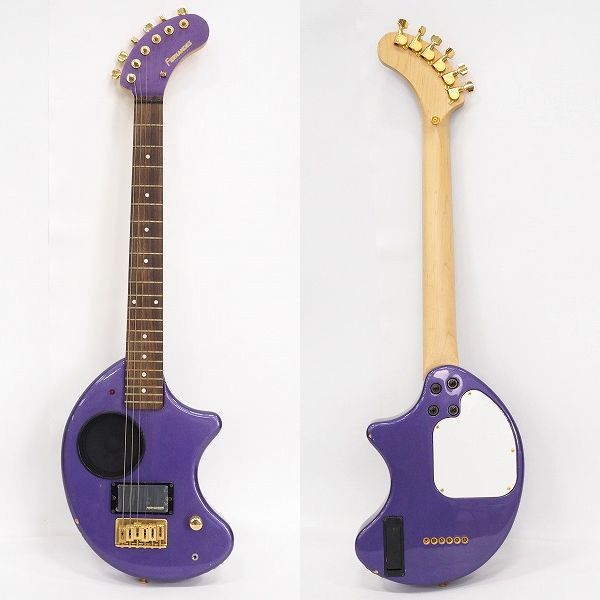 実際に弊社で買取させて頂いた★【難有り】FERNANDES/フェルナンデス ZO-3C ぞうさん ゴールドパーツ アンプ内蔵ギター マッチングヘッド ケース付の画像 1枚目