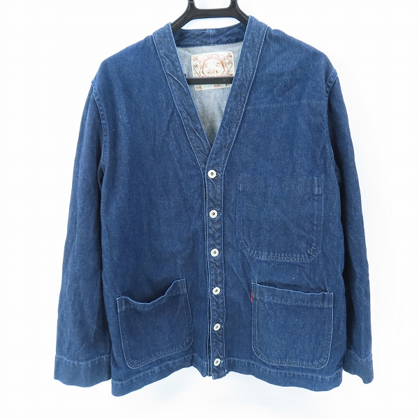 実際に弊社で買取させて頂いたEVISU/エヴィス Lot.1955 ノーカラー デニム ジャケット /44