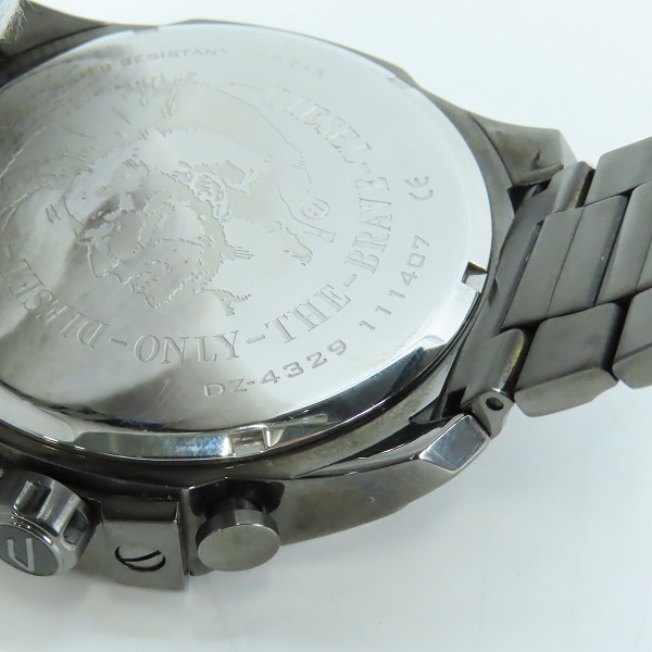 実際に弊社で買取させて頂いたDIESEL/ディーゼル ONLY THE BRAVE クロノグラフ DZ-4329【動作未確認】の画像 5枚目
