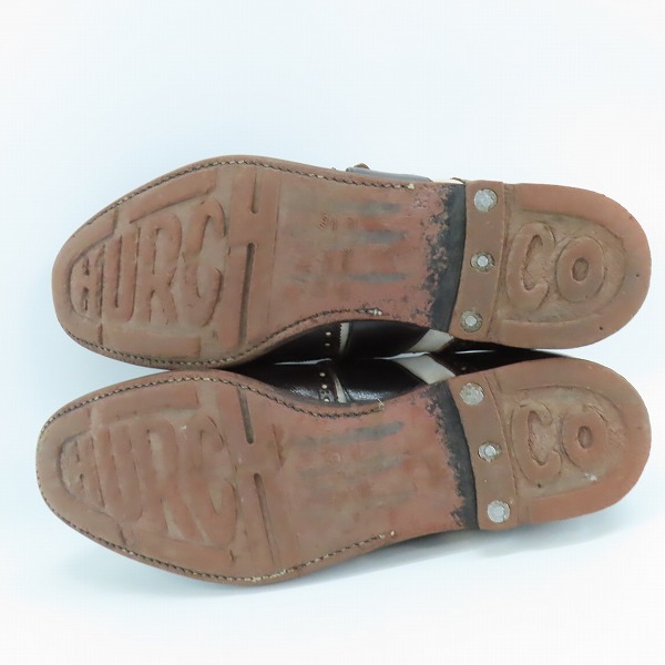 実際に弊社で買取させて頂いたChurch's/チャーチ 24SS Shanghai グラスカーフ＆ヌバック ローファーレザーシューズの画像 2枚目