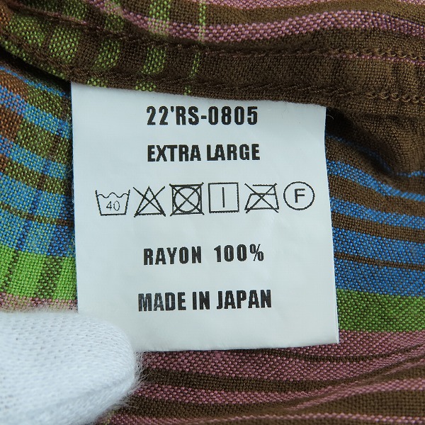 実際に弊社で買取させて頂いたRATS/ラッツ チェック柄 長袖 シャツ 22'RS-0805/XLの画像 4枚目