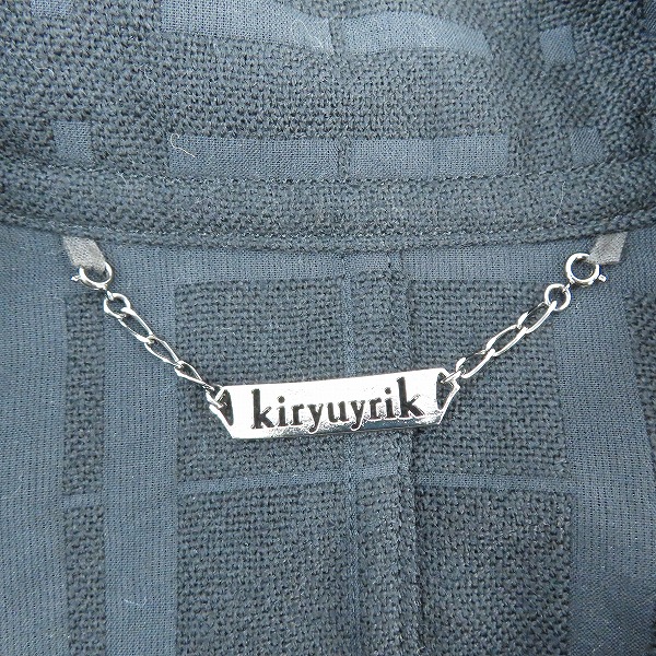 実際に弊社で買取させて頂いたkiryuyrik/キリュウキリュウ 2012-13AW Stain Collar Coat Shirt/ステンカラー コートシャツ LAINE WOOL/ラナウール60%/Lの画像 4枚目