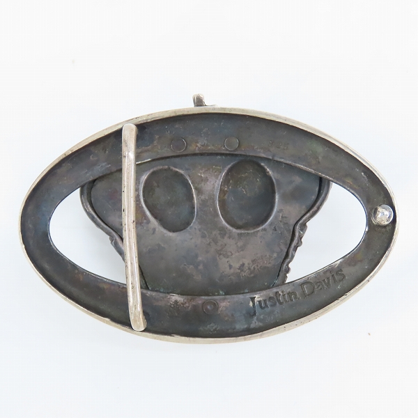 実際に弊社で買取させて頂いたJustin davis/ジャスティンデイビス シルバー/925 クラウンバックルの画像 1枚目