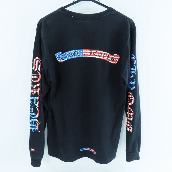 実際に弊社で買取させて頂いたCHROME HEARTS ×MATTY BOY/クロムハーツ ×マッティボーイ 21AW America L/S Tee/星条旗ロングスリーブカットソー Mの画像 1枚目