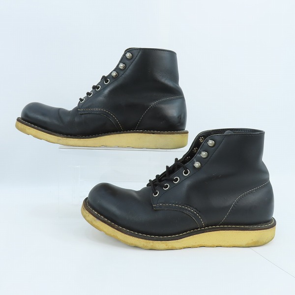 実際に弊社で買取させて頂いたRED WING/レッドウィング 6 CLASSIC ROUND/6インチ クラシック ラウンドトゥブーツ 刺繍羽タグ 8165/7.5Dの画像 3枚目