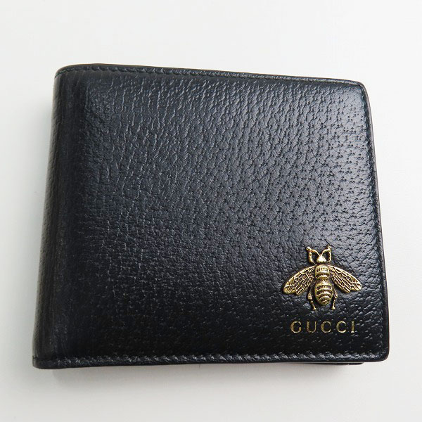 実際に弊社で買取させて頂いたGUCCI/グッチ アニマリエ ビー/蜂 レザー 二つ折り 財布 ウォレット