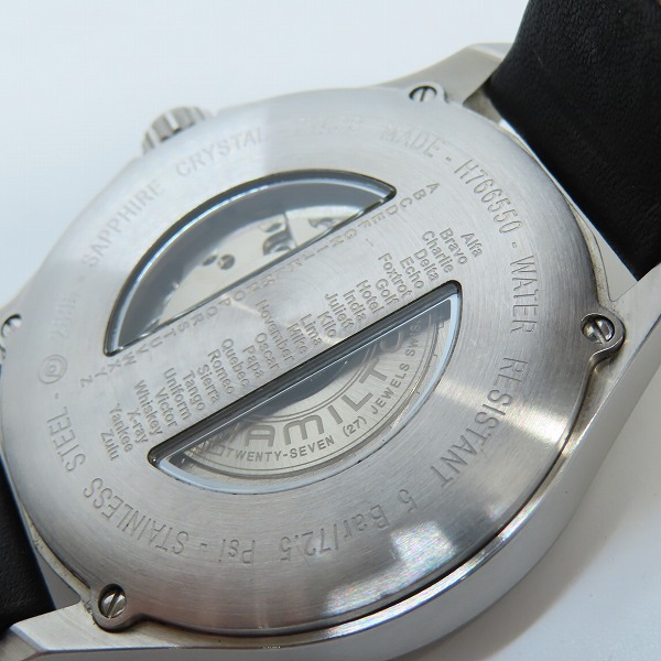実際に弊社で買取させて頂いたHAMILTON/ハミルトン カーキ アビエーション 自動巻き H766550の画像 3枚目