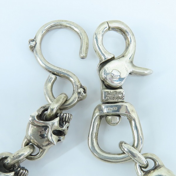 実際に弊社で買取させて頂いたTHIRTEEN DESIGNS/サーティーンデザインズ ホラースカル 15リンク ウォレットチェーンの画像 2枚目