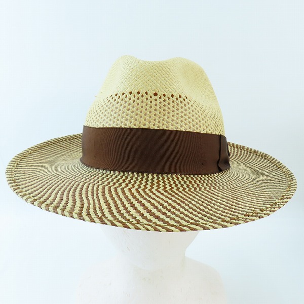 実際に弊社で買取させて頂いたBorsalino/ボルサリーノ 中折れハット リボン/60の画像 1枚目