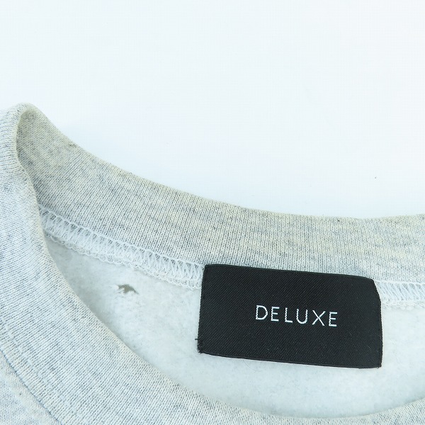 実際に弊社で買取させて頂いたDELUXE/デラックス ダメージ加工 クルーネック スウェットシャツ/XL の画像 5枚目