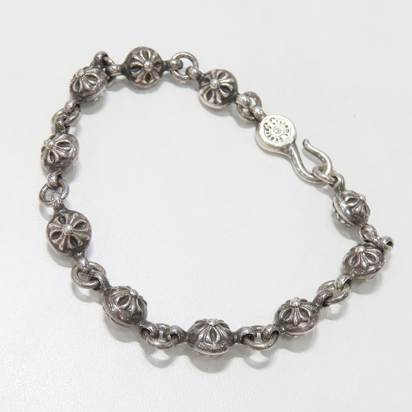 実際に弊社で買取させて頂いたCHROME HEARTS/クロムハーツ ＃2 CROSS BALL/クロスボール ブレスレット/10リンク