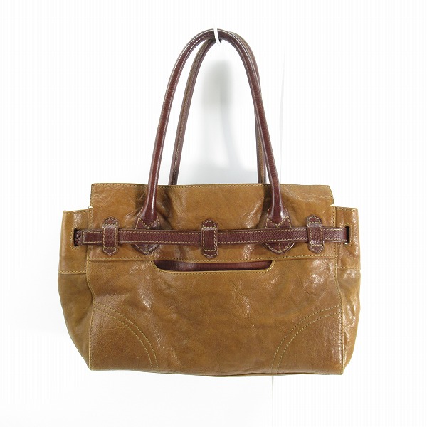 実際に弊社で買取させて頂いたgenten/ゲンテン 編み込みベルト付き トートバッグ/ハンドバッグ/保存袋付きの画像 1枚目