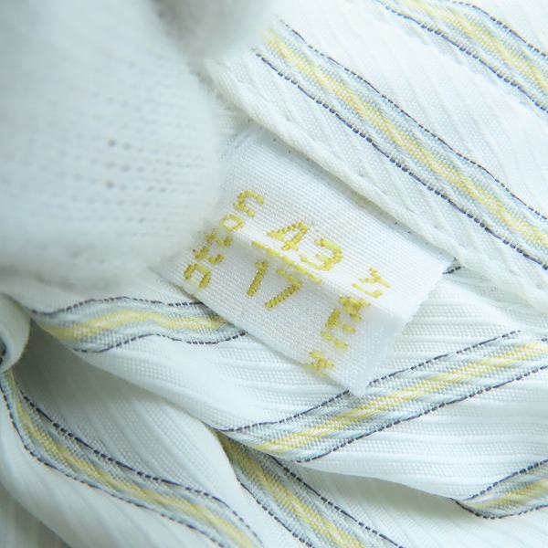 実際に弊社で買取させて頂いたBrioni/ブリオーニ コットン ストライプ 長袖シャツ/43の画像 4枚目