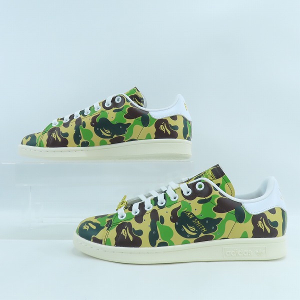 実際に弊社で買取させて頂いた【未使用】adidas×A BATHING APE/アディダス×アベイシングエイプ STAN SMITH BAPE スタンスミス ベイプ スニーカー/IG8949/25の画像 3枚目
