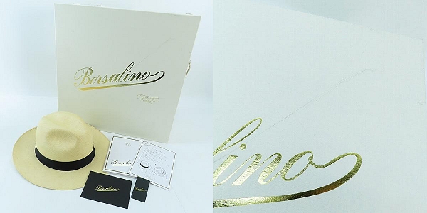 実際に弊社で買取させて頂いたBorsalino/ボルサリーノ 中折れ パナマハット ストローハット 141118-7142の画像 9枚目