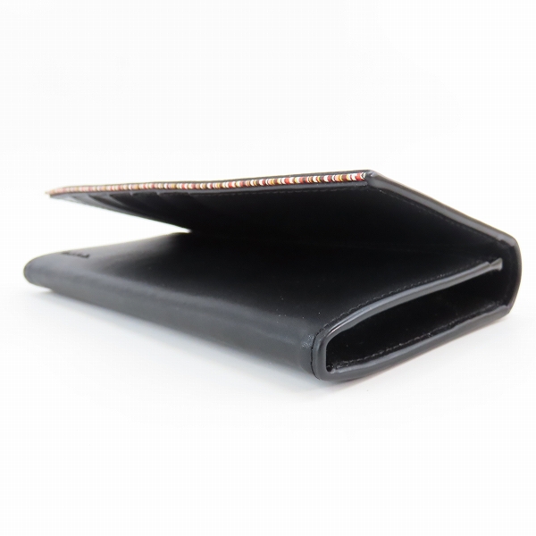 実際に弊社で買取させて頂いたPaul Smith/ポールスミス マーケトリーストライプラビット 二つ折り 長財布/ウォレットの画像 2枚目