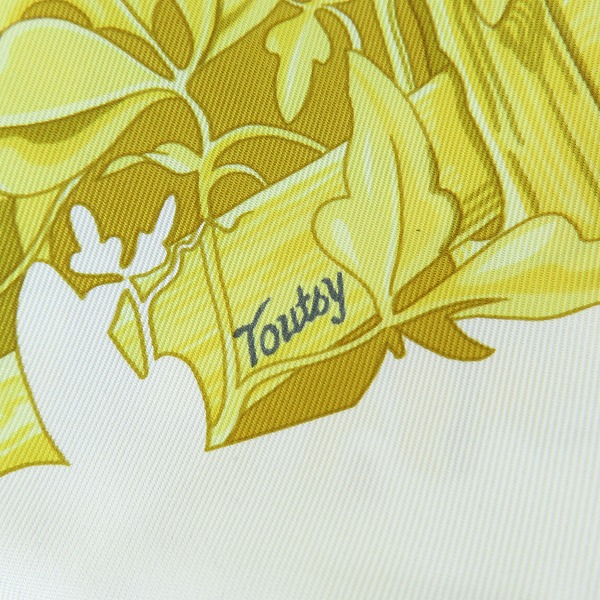 実際に弊社で買取させて頂いたHERMES/エルメス カレ90 ニューイングランドの庭 シルク大判スカーフの画像 4枚目