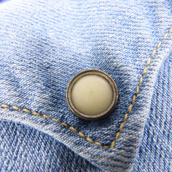 実際に弊社で買取させて頂いた【未使用】HYSTERIC GLAMOUR/ヒステリックグラマー バックプリントデニムシャツ 02193AH06/Sの画像 5枚目