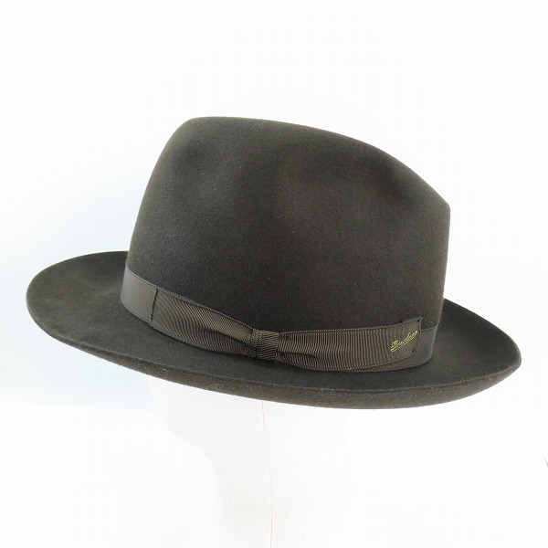 実際に弊社で買取させて頂いたBorsalino/ボルサリーノ VICUNA/ビキューナ フェルト ハットの画像 2枚目