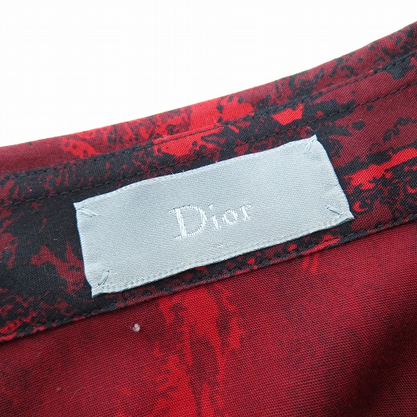 実際に弊社で買取させて頂いた【JPタグ】DIOR/ディオール 総柄ボタンフライコットンドレスシャツ 763C544A3996/37の画像 2枚目