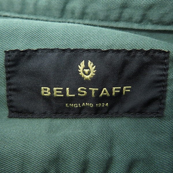 実際に弊社で買取させて頂いたBelstaff/ベルスタッフ 胸ポケット 長袖シャツ グリーン/Mの画像 2枚目