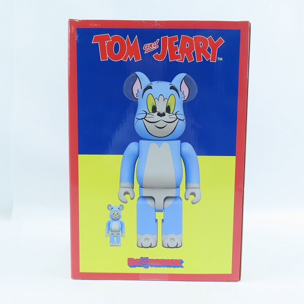 実際に弊社で買取させて頂いた【未開封】MEDICOM TOY/メディコムトイ BE@RBRICK/ベアブリック トムとジェリー トム クラシックカラー 400%＆100%の画像 1枚目