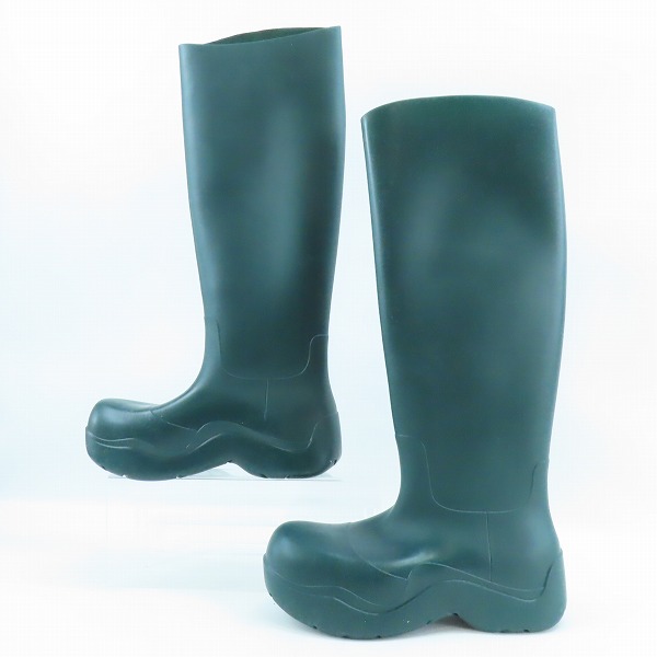 実際に弊社で買取させて頂いたBOTTEGA VENETA/ボッテガヴェネタ パドル ロングブーツ ダークグリーン/41の画像 3枚目