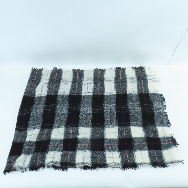 実際に弊社で買取させて頂いたFaliero Sarti/ファリエロ サルティ カシミア/シルク チェック柄ストールの画像 3枚目