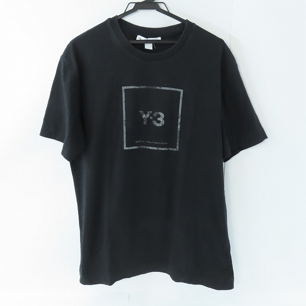 実際に弊社で買取させて頂いたY-3/ワイスリー Yohji Yamamoto×adidas/ヨウジヤマモト×アディダス 21SS スクエアラベル ロゴ Tシャツ GV6060/XL