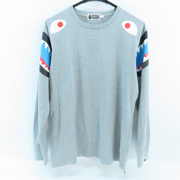 実際に弊社で買取させて頂いたA BATHING APE/アベイシングエイプ 袖シャーク 長袖 Tシャツ  001LTC801006X/L