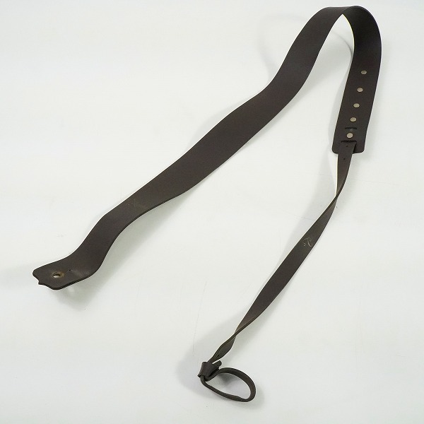 実際に弊社で買取させて頂いたTakamine/タカミネ レザー調 ダークブラウン アコースティックギター ストラップの画像 1枚目