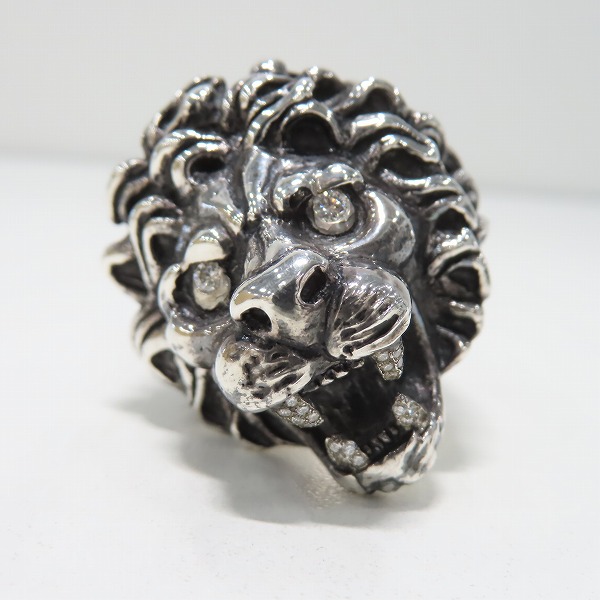 実際に弊社で買取させて頂いたLEATHERS AND TREASURES/レザーズアンドトレジャーズ クラシックライオンリング ｗ/ダイヤモンド 19号の画像 1枚目