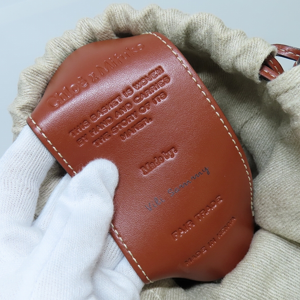 実際に弊社で買取させて頂いたChloe/クロエ ×Mifuko/ミフコ WODDY スモールバスケット ショルダーバッグの画像 4枚目