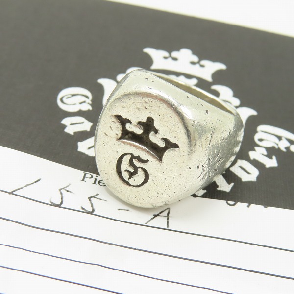 実際に弊社で買取させて頂いた【証明書付き】Gaboratory/ガボラトリー G&CROWN LARGE SIGNET RING/G&クラウン ラージシグネットリング 155-A/18号