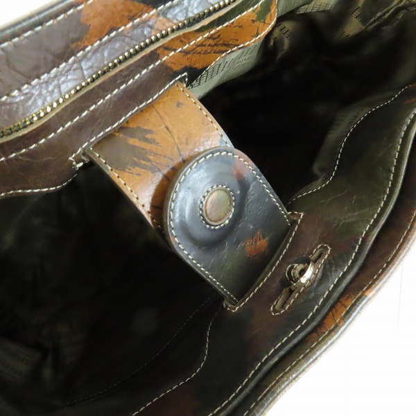 実際に弊社で買取させて頂いたaniary/アニアリ カモフラ/迷彩柄 レザー トートバッグの画像 4枚目