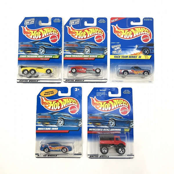 実際に弊社で買取させて頂いた【おまとめ/未開封】Hot Wheels/ホットウィール TREASURE HUNT 他 SWEET 16/TOW JAM/BENZ UNIMOG/MUSTANG 1999/CHEVY 1500