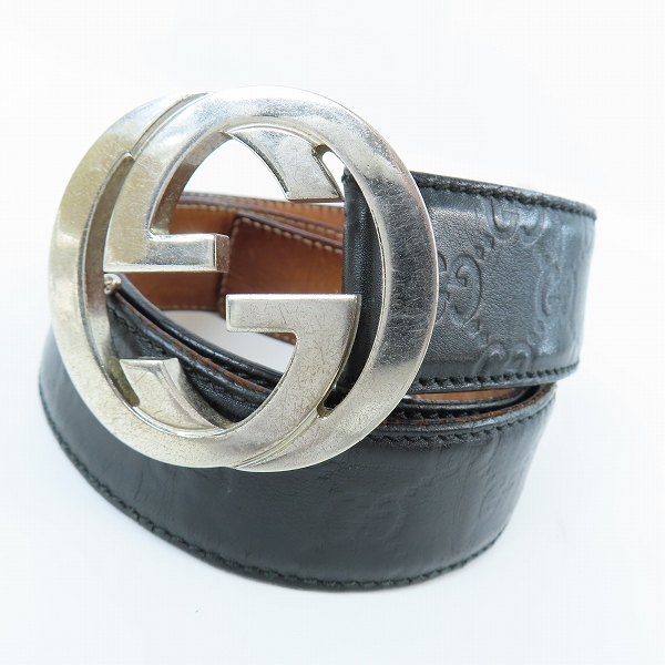 実際に弊社で買取させて頂いたGucci/グッチ レザーベルト ロゴバックル/85・34